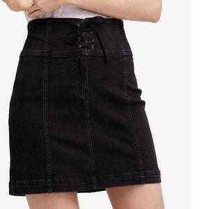 Free People Denim Corset Skirt